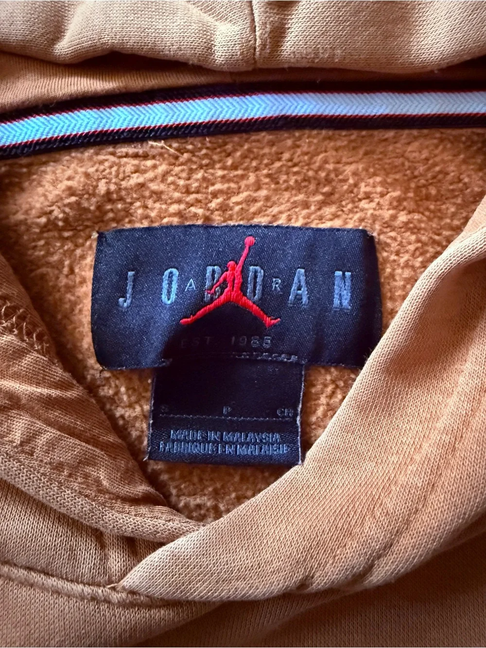 Air Jordan Hooded Sweatshirt with Tan Jumpman Logo - Small #Jordan #GOAT